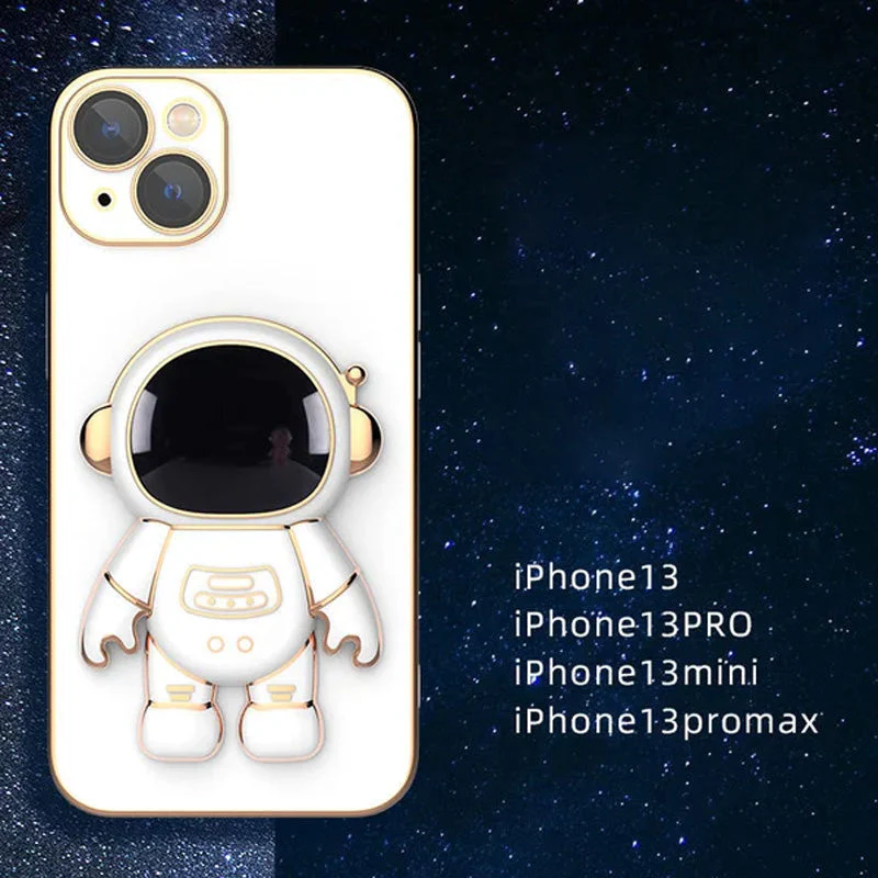 6D Plating Astronaut Hidden Stand Case Cover For IPhone - Image 6