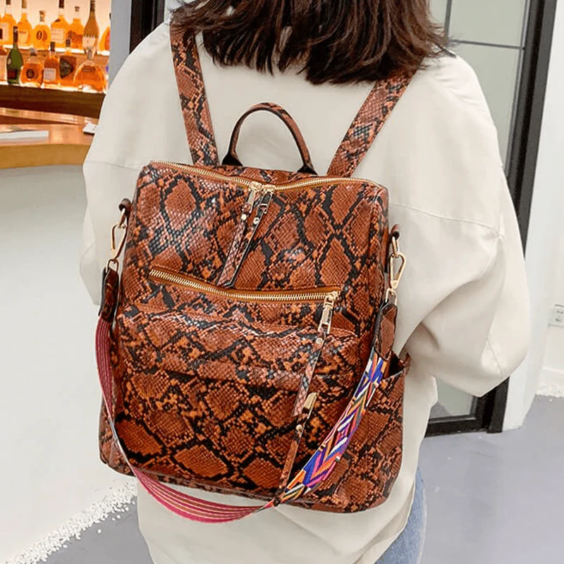 Vintage PU Leather Backpack - Image 15